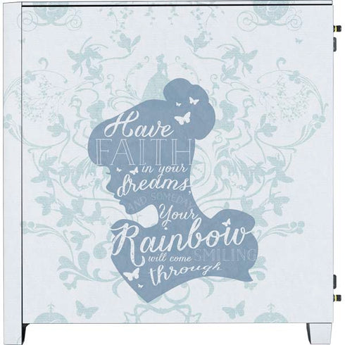 Disney Cinderella Faith In Your Dreams Silhouette Corsair 4000D Tempered Glass Mid-Tower ATX Case Skin