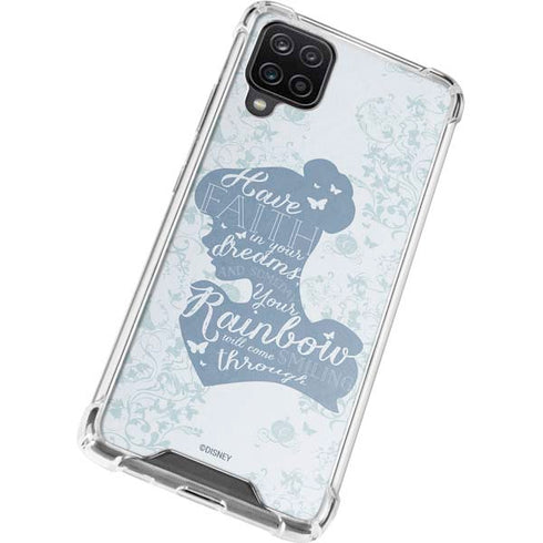 Disney Cinderella Faith In Your Dreams Silhouette Galaxy A12 Clear Case