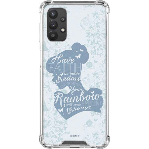 Disney Cinderella Faith In Your Dreams Silhouette Galaxy A32 5G Clear Case