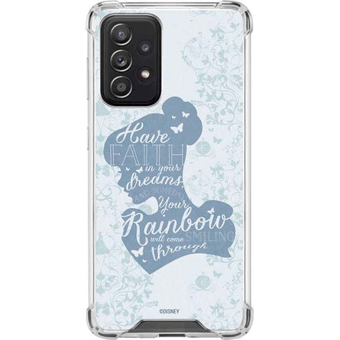 Disney Cinderella Faith In Your Dreams Silhouette Galaxy A52 5G Clear Case