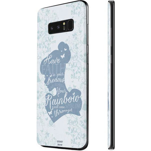 Disney Cinderella Faith In Your Dreams Silhouette Galaxy Note 8 Skin