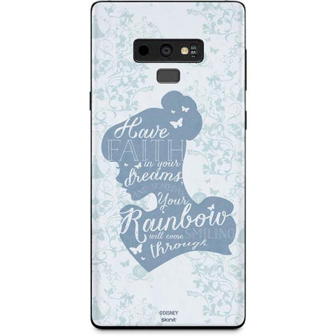 Disney Cinderella Faith In Your Dreams Silhouette Galaxy Note 9 Skin