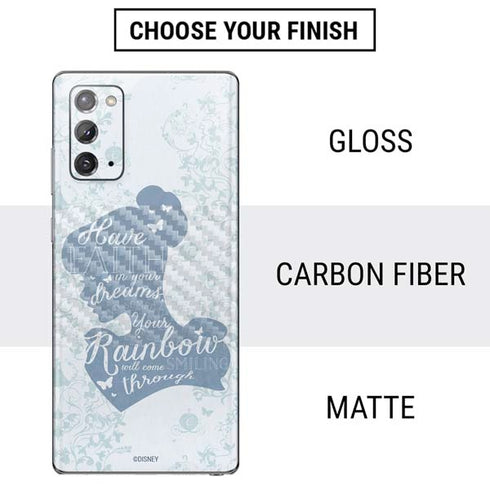 Disney Cinderella Faith In Your Dreams Silhouette Galaxy Note20 5G Skin