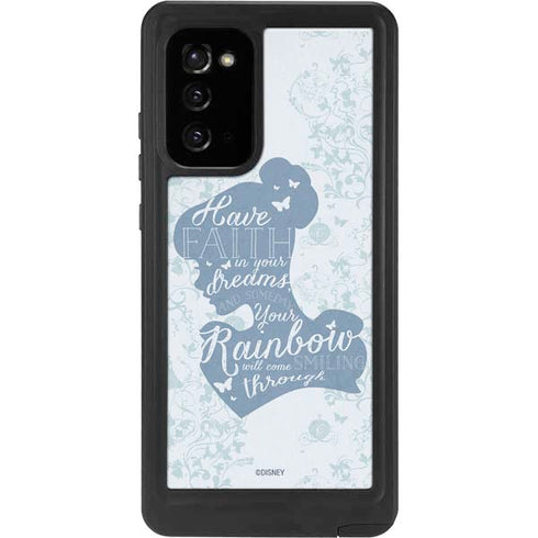 Disney Cinderella Faith In Your Dreams Silhouette Galaxy Note20 5G Waterproof Case