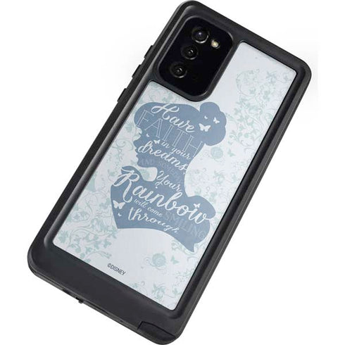 Disney Cinderella Faith In Your Dreams Silhouette Galaxy Note20 5G Waterproof Case