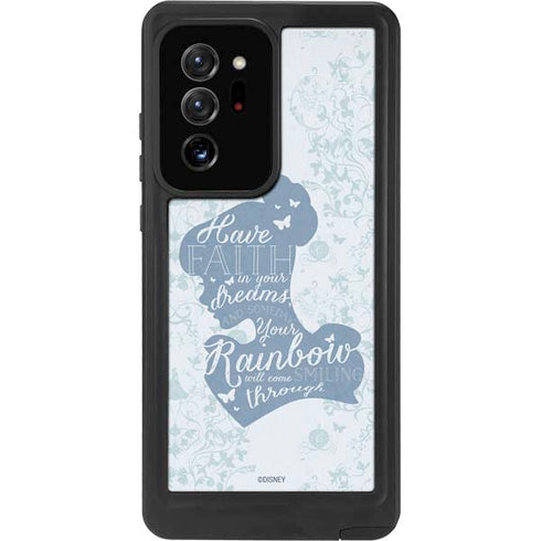 Disney Cinderella Faith In Your Dreams Silhouette Galaxy Note20 Ultra 5G Waterproof Case