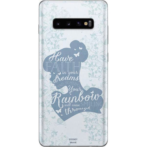 Disney Cinderella Faith In Your Dreams Silhouette Galaxy S10 Plus Skin