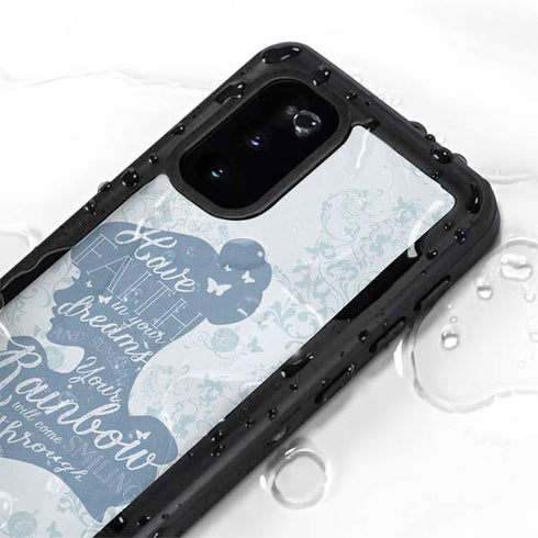 Disney Cinderella Faith In Your Dreams Silhouette Galaxy S20 Waterproof Case