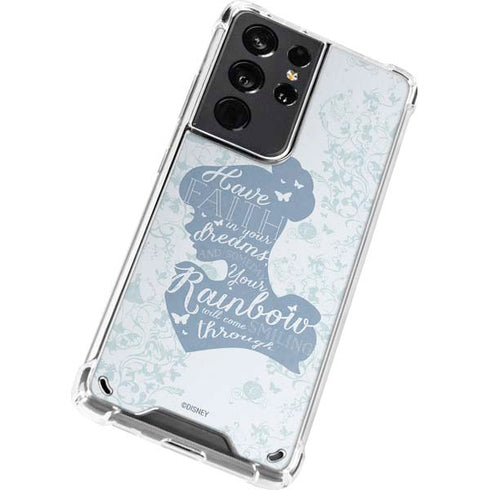 Disney Cinderella Faith In Your Dreams Silhouette Galaxy S21 Ultra 5G Clear Case