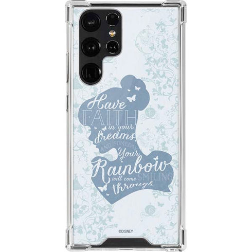 Disney Cinderella Faith In Your Dreams Silhouette Galaxy S22 Ultra Clear Case