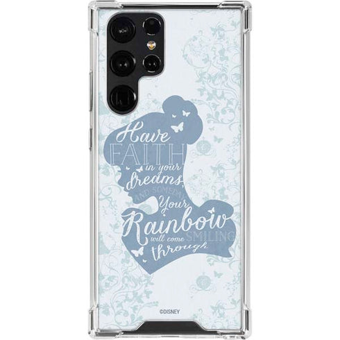Disney Cinderella Faith In Your Dreams Silhouette Galaxy S24 Ultra Clear Case