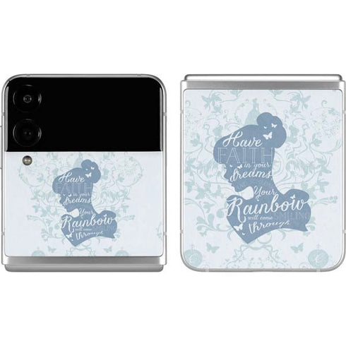 Disney Cinderella Faith In Your Dreams Silhouette Galaxy Z Flip4 5G Skin