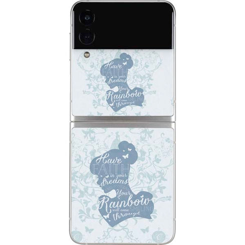Disney Cinderella Faith In Your Dreams Silhouette Galaxy Z Flip4 5G Skin