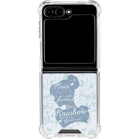 Disney Cinderella Faith In Your Dreams Silhouette Galaxy Z Flip5 5G Clear Case