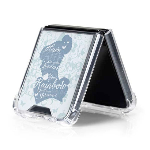Disney Cinderella Faith In Your Dreams Silhouette Galaxy Z Flip5 5G Clear Case