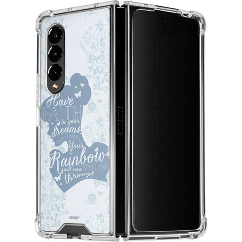 Disney Cinderella Faith In Your Dreams Silhouette Galaxy Z Fold4 5G Clear Case