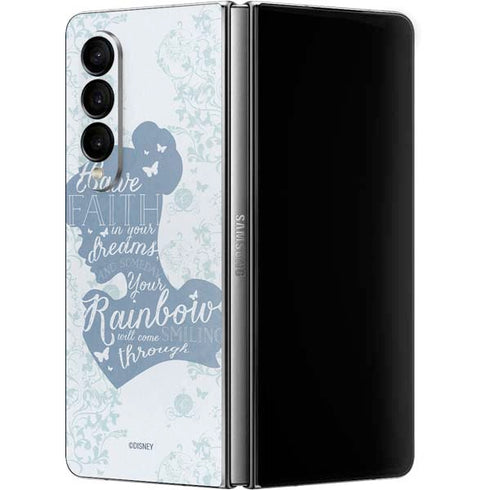 Disney Cinderella Faith In Your Dreams Silhouette Galaxy Z Fold4 5G Skin
