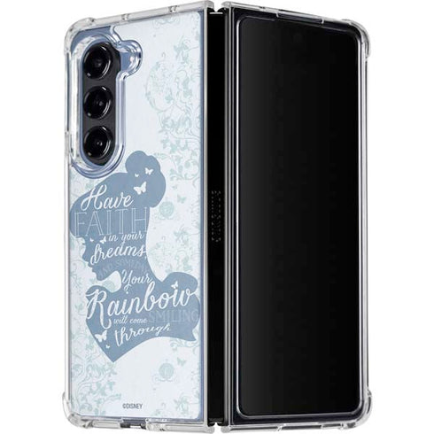 Disney Cinderella Faith In Your Dreams Silhouette Galaxy Z Fold5 5G Clear Case