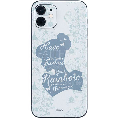 Disney Cinderella Faith In Your Dreams Silhouette iPhone 12 Skin