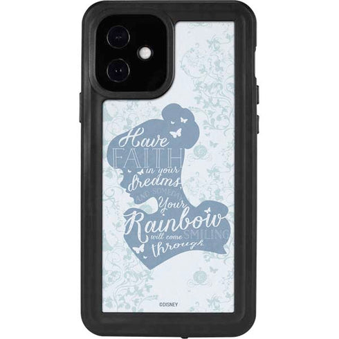 Disney Cinderella Faith In Your Dreams Silhouette iPhone 12 Waterproof Case