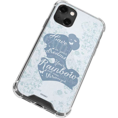 Disney Cinderella Faith In Your Dreams Silhouette iPhone 13 Mini Clear Case