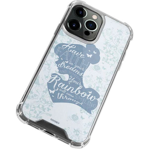 Disney Cinderella Faith In Your Dreams Silhouette iPhone 14 Pro Clear Case