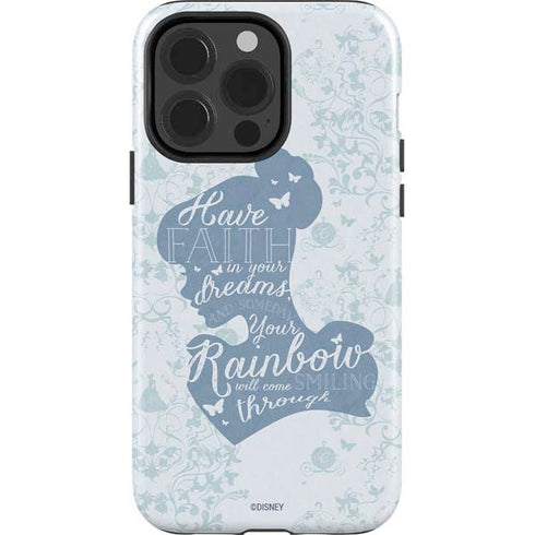 Disney Cinderella Faith In Your Dreams Silhouette iPhone 14 Pro Impact Case