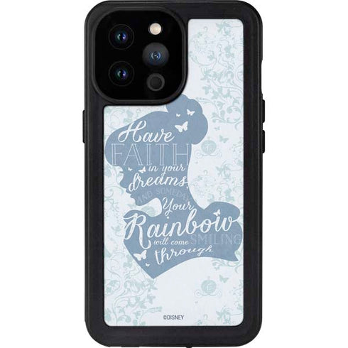 Disney Cinderella Faith In Your Dreams Silhouette iPhone 14 Pro Max Waterproof Case