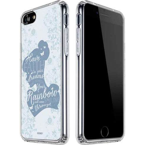 Disney Cinderella Faith In Your Dreams Silhouette iPhone SE (2nd & 3rd Gen) Clear Case