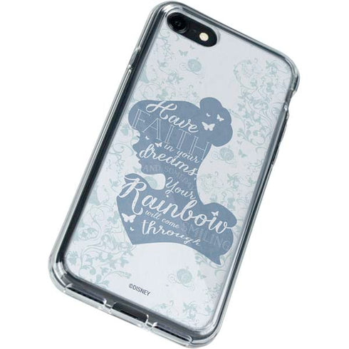 Disney Cinderella Faith In Your Dreams Silhouette iPhone SE (2nd & 3rd Gen) Clear Case