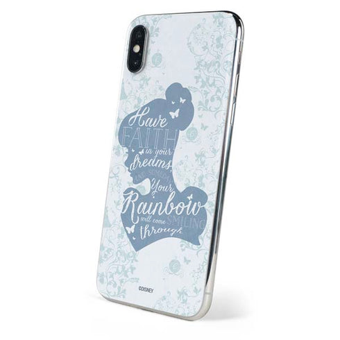 Disney Cinderella Faith In Your Dreams Silhouette iPhone X Skin