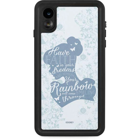 Disney Cinderella Faith In Your Dreams Silhouette iPhone XR Waterproof Case