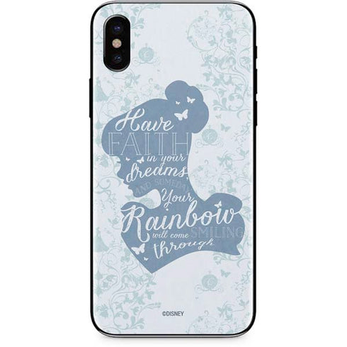 Disney Cinderella Faith In Your Dreams Silhouette iPhone XS Skin
