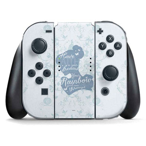 Disney Cinderella Faith In Your Dreams Silhouette Nintendo Switch (2017-2021) Joy-Con Controller Skin