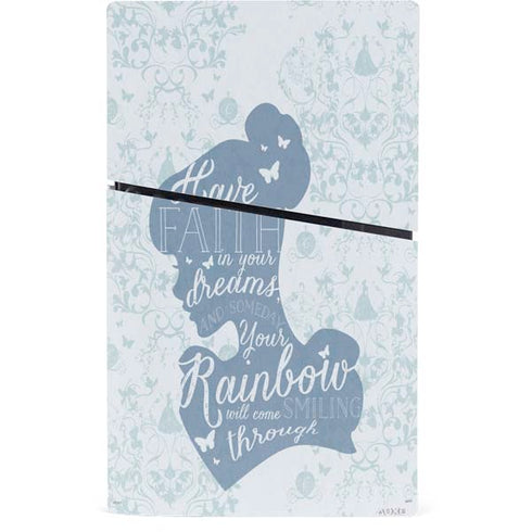 Disney Cinderella Faith In Your Dreams Silhouette PS5 Slim Digital Edition Bundle Skin