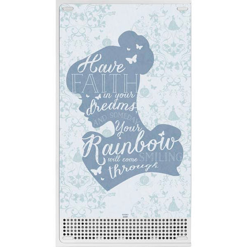 Disney Cinderella Faith In Your Dreams Silhouette Xbox Series S Console Skin