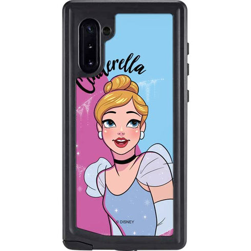 Disney Princess Cinderella Art Galaxy Note 10 Waterproof Case