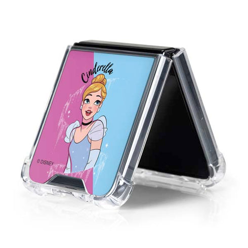 Disney Princess Cinderella Art Galaxy Z Flip5 5G Clear Case