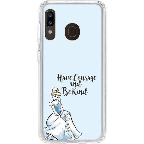 Disney Princess Cinderella Have Courage and Be Kind Art Galaxy A20 Clear Case