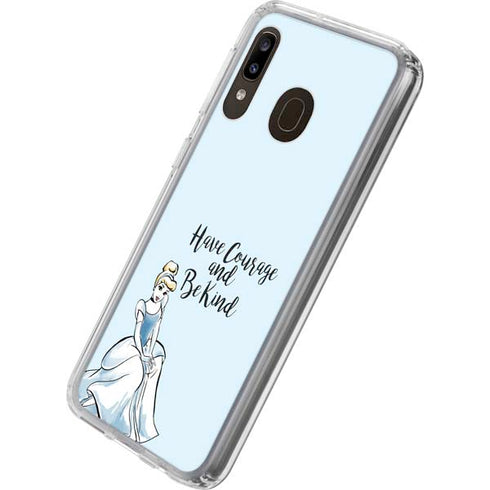 Disney Princess Cinderella Have Courage and Be Kind Art Galaxy A20 Clear Case