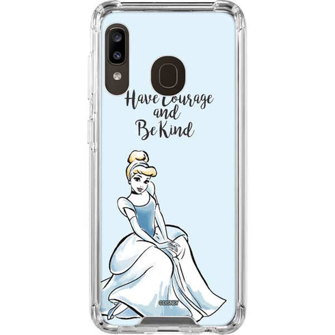 Disney Princess Cinderella Have Courage and Be Kind Art Galaxy A30 Clear Case