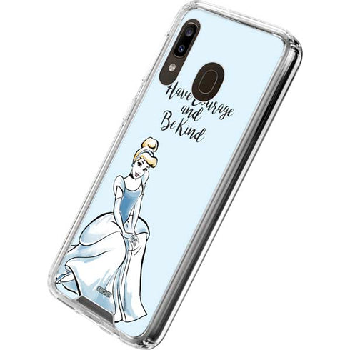 Disney Princess Cinderella Have Courage and Be Kind Art Galaxy A30 Clear Case