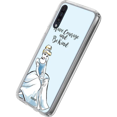 Disney Princess Cinderella Have Courage and Be Kind Art Galaxy A50 Clear Case