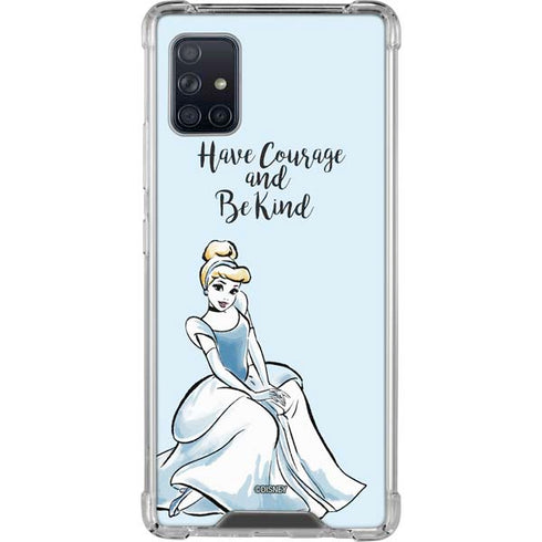 Disney Princess Cinderella Have Courage and Be Kind Art Galaxy A51 5G Clear Case