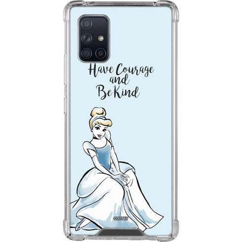 Disney Princess Cinderella Have Courage and Be Kind Art Galaxy A71 5G Clear Case