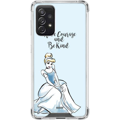 Disney Princess Cinderella Have Courage and Be Kind Art Galaxy A72 5G Clear Case