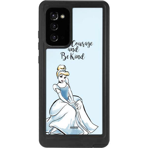 Disney Princess Cinderella Have Courage and Be Kind Art Galaxy Note20 5G Waterproof Case