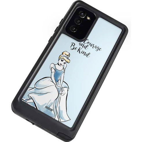 Disney Princess Cinderella Have Courage and Be Kind Art Galaxy Note20 5G Waterproof Case