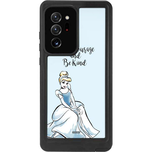 Disney Princess Cinderella Have Courage and Be Kind Art Galaxy Note20 Ultra 5G Waterproof Case