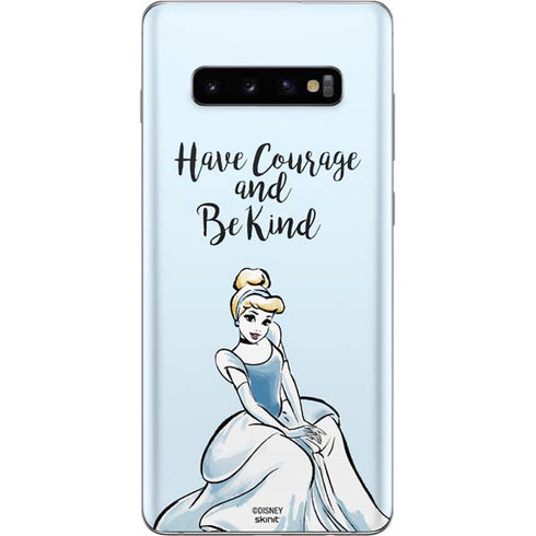 Disney Princess Cinderella Have Courage and Be Kind Art Galaxy S10 Plus Skin